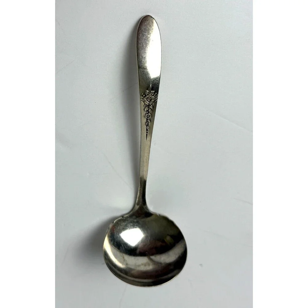 Oneida Community Fantasy Cream Ladle Tudor Plate Silverplate 1941 Art Nouveau 5
